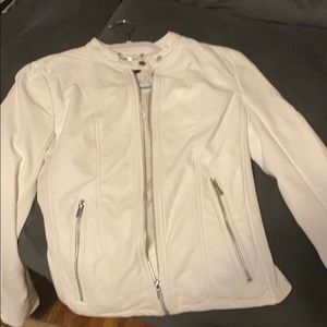 White leather jacket
